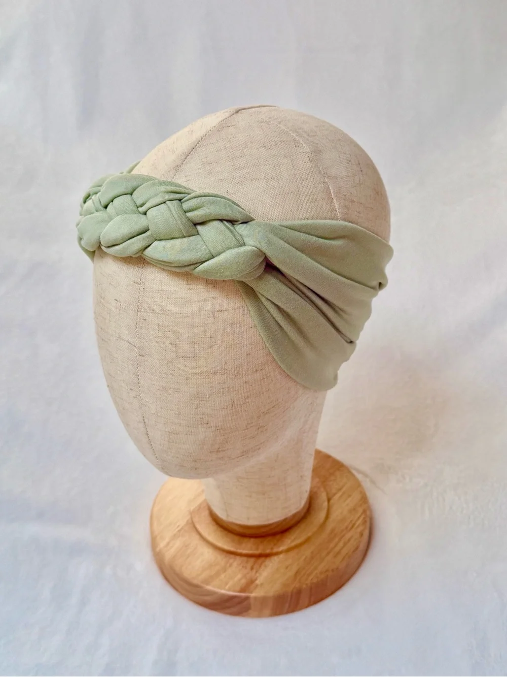 Handmade Chunky Double Sailor Knot Headband in Sage Green NWOT